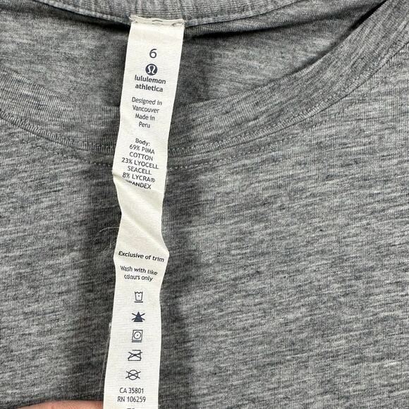 Lululemon Roll Around Tee Grey 6 - Picture 4 of 7